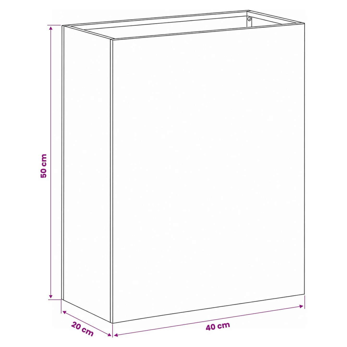 Garden Planter 2 pcs Anthracite 40 x 20 x 50 cm