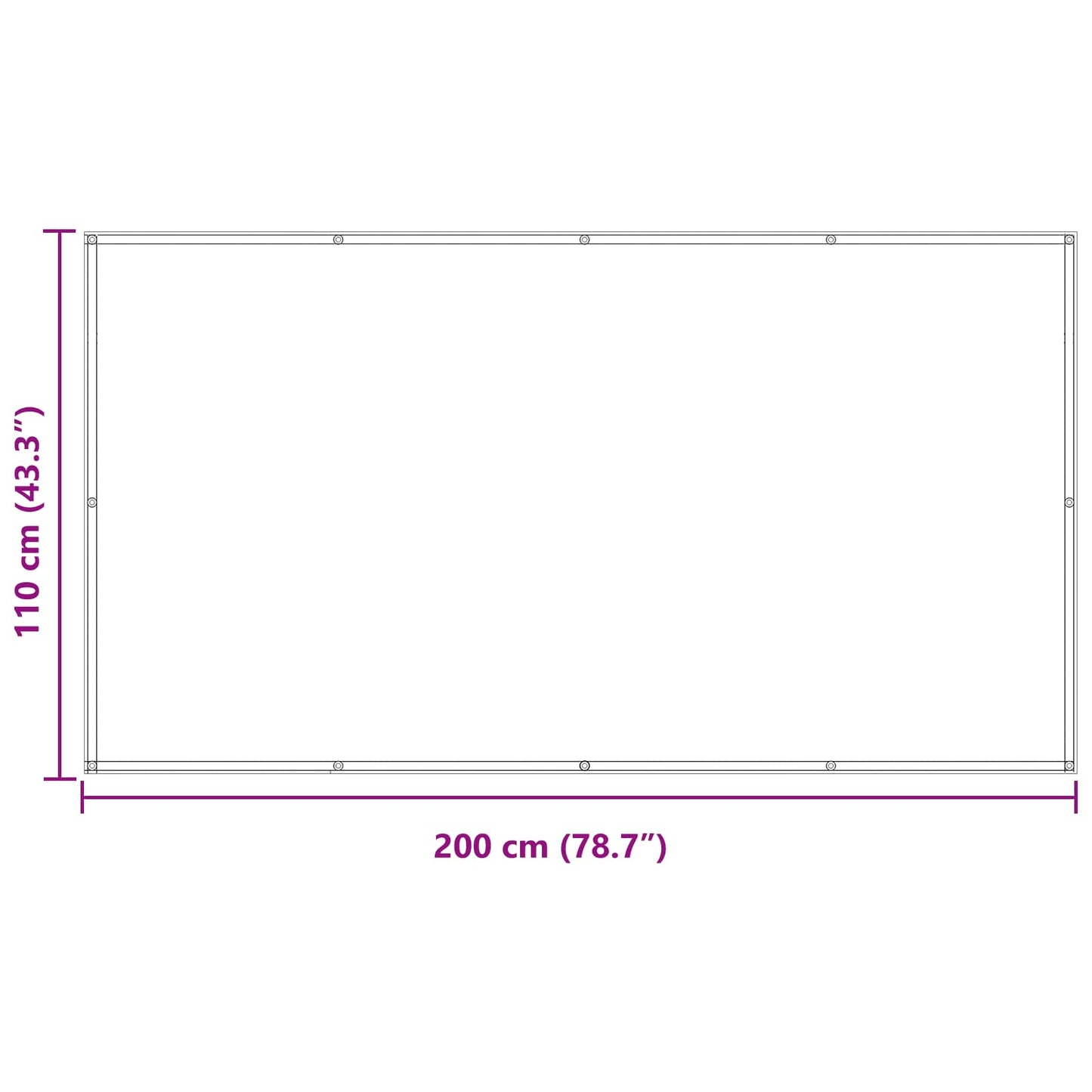 Balcony Screen 110 x 200 cm Oxford Fabric Rectangular Orange