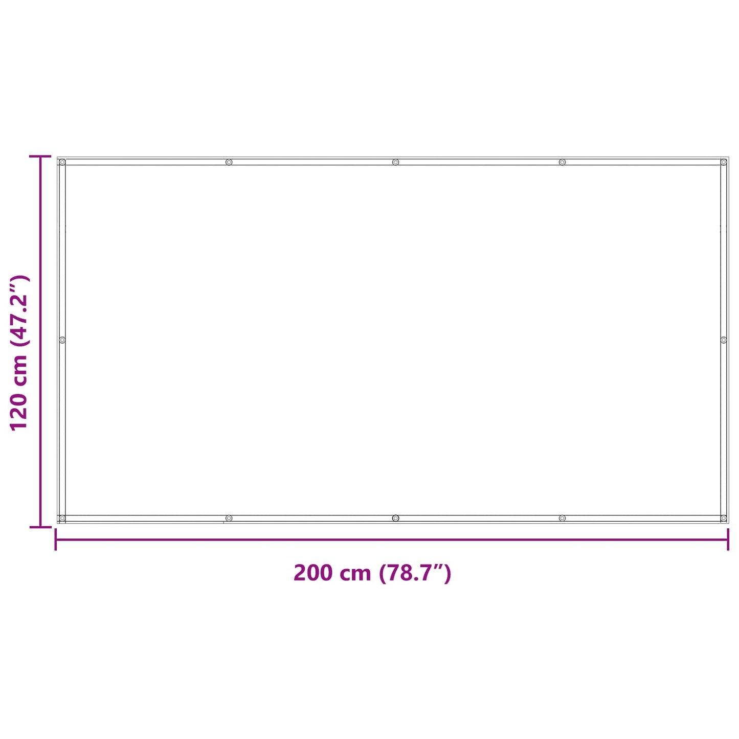 Balcony Screen 120 x 200 cm Oxford Fabric Rectangular Brown
