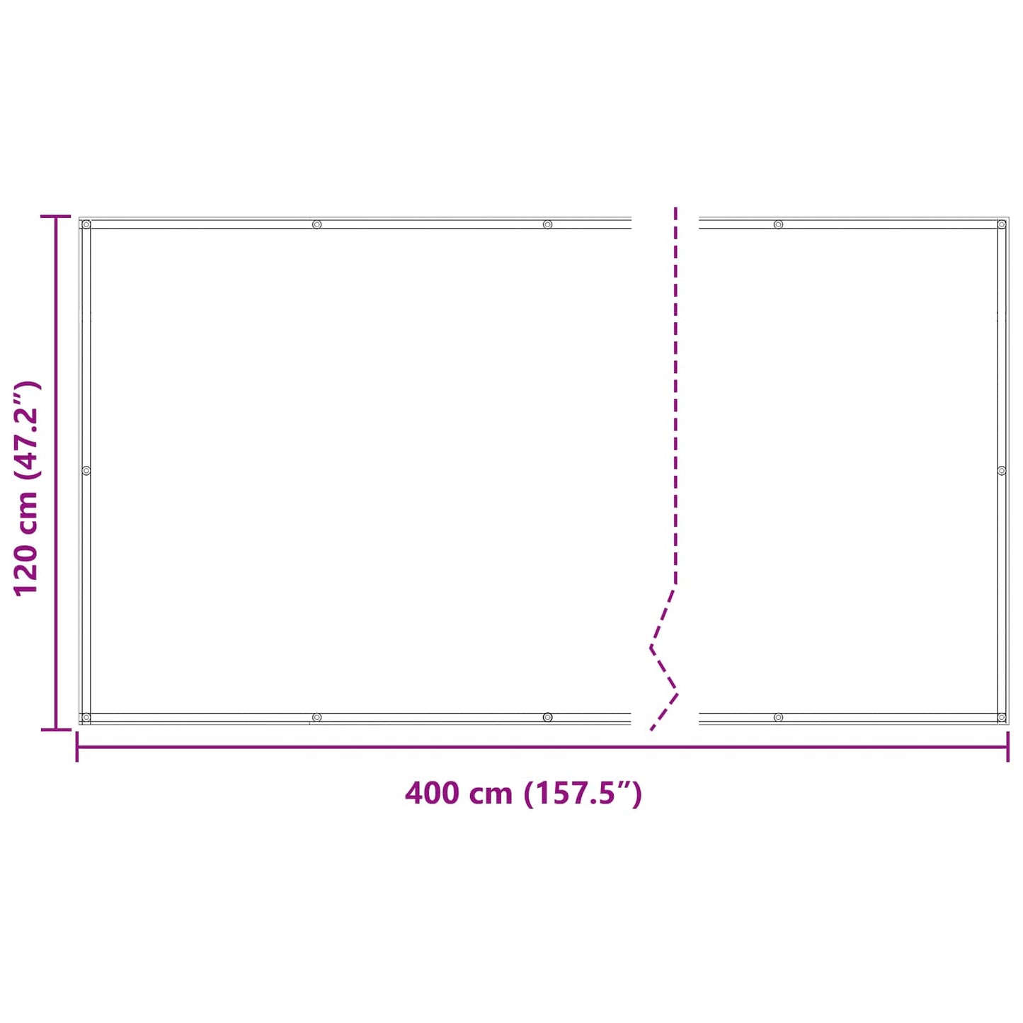 Balcony Screen 120 x 400 cm Oxford Fabric Rectangular Burgundy