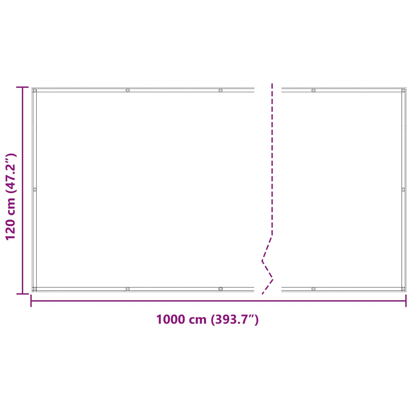 Balcony Screen 120 x 1000 cm Oxford Fabric Rectangular