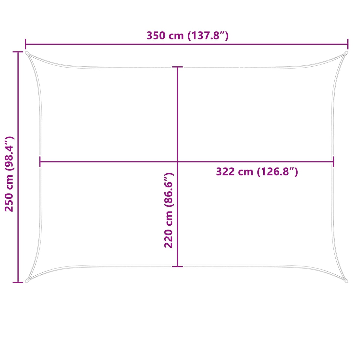 Sun Shade Sail Orange and Brown 3,5 x 2,5 m