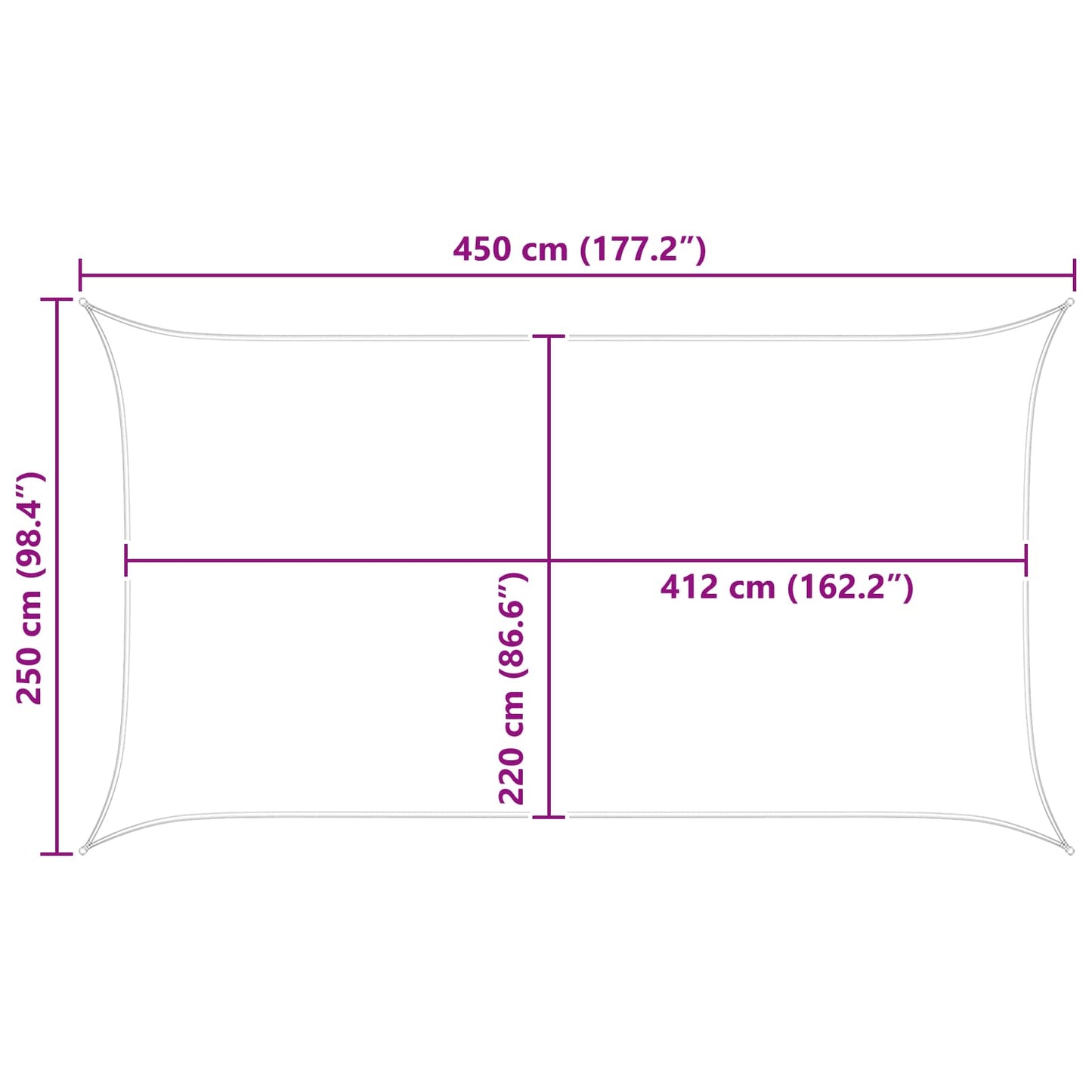 Sun Shade Sail Orange and Brown 4,5 x 2,5 m