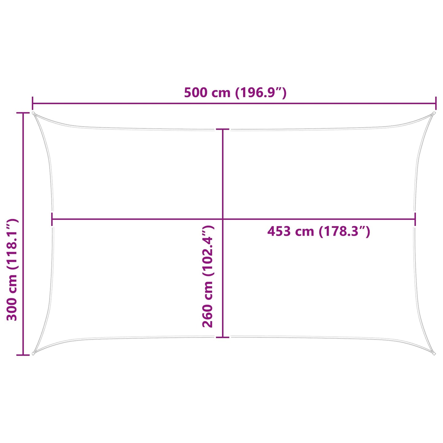 Sun Shade Sail Orange and Brown 5 x 3 m 100% Polyester Oxford