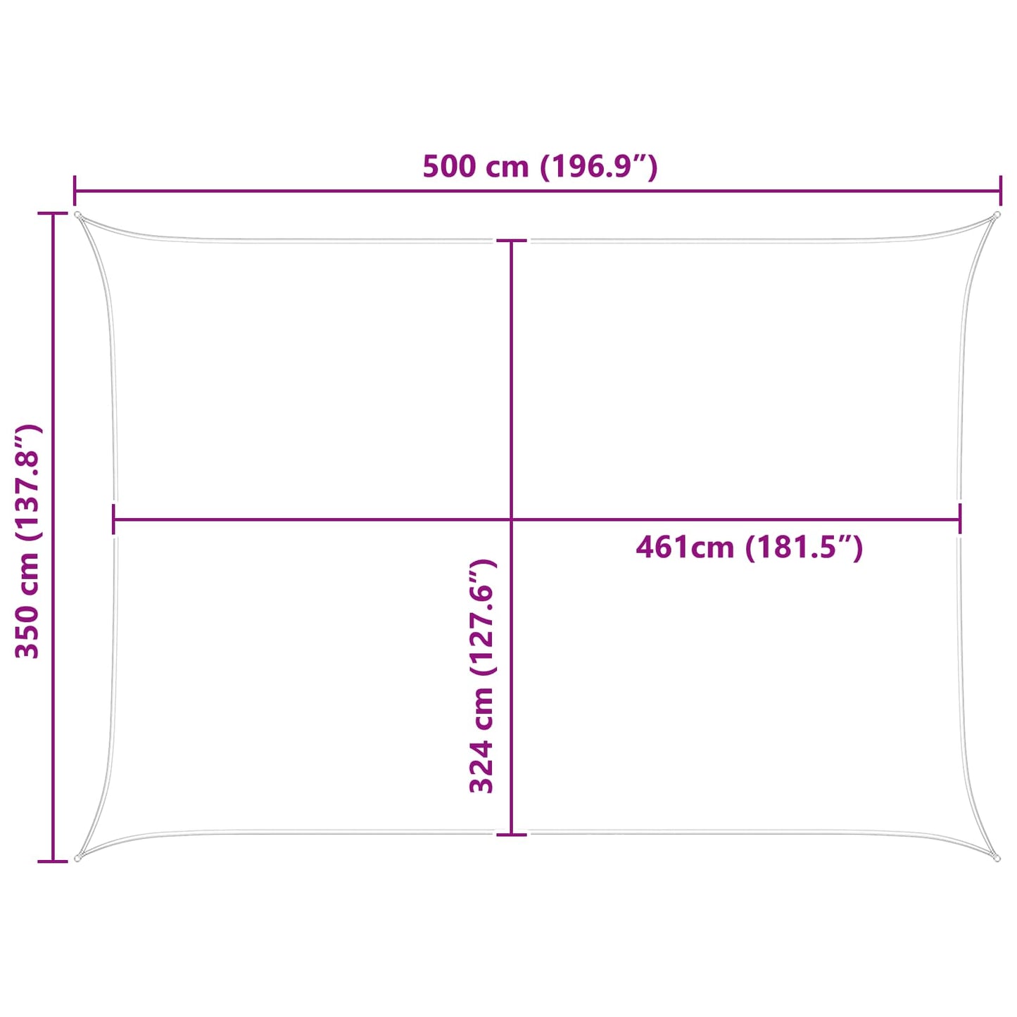 Sun Shade Sail Orange and Brown 5 x 3.5 m 100% Polyester Oxford