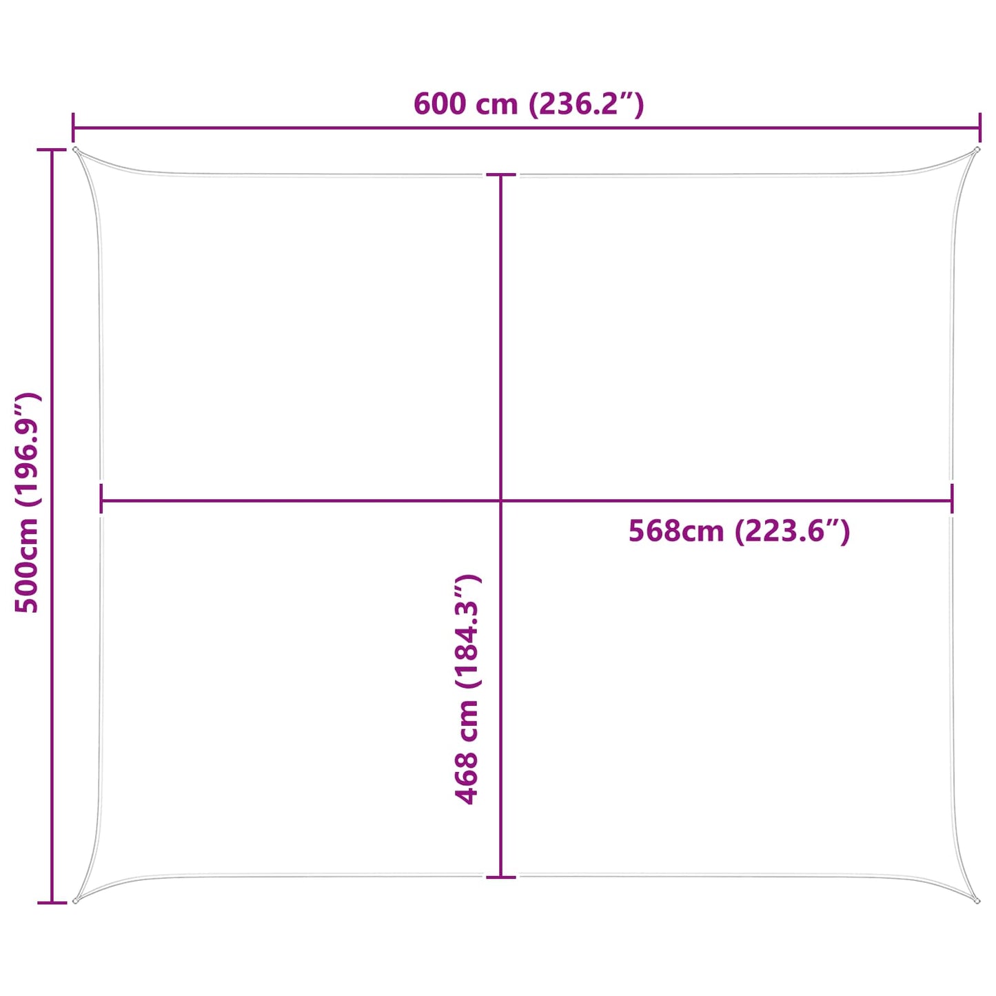 Sun Shade Sail Orange and Brown 6 x 5 m 100% Polyester Oxford