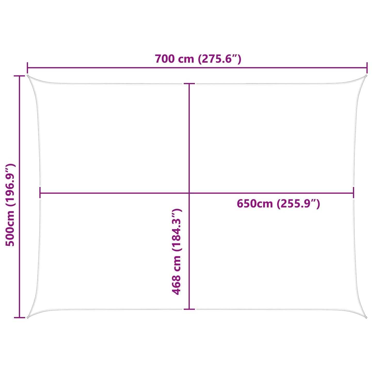Sun Shade Sail Orange and Brown 7 x 5 m 100% Polyester Oxford