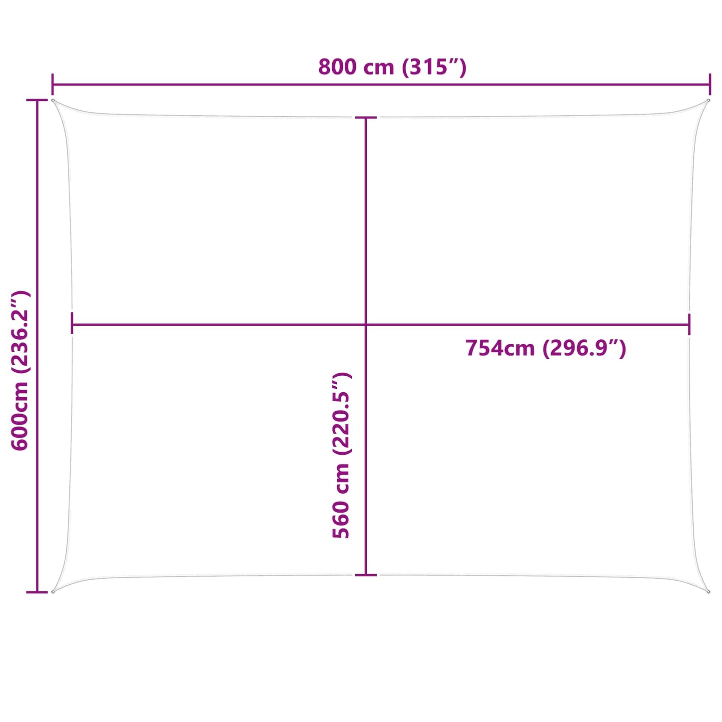 Sun Shade Sail Orange and Brown 8 x 6 m 100% Polyester Oxford