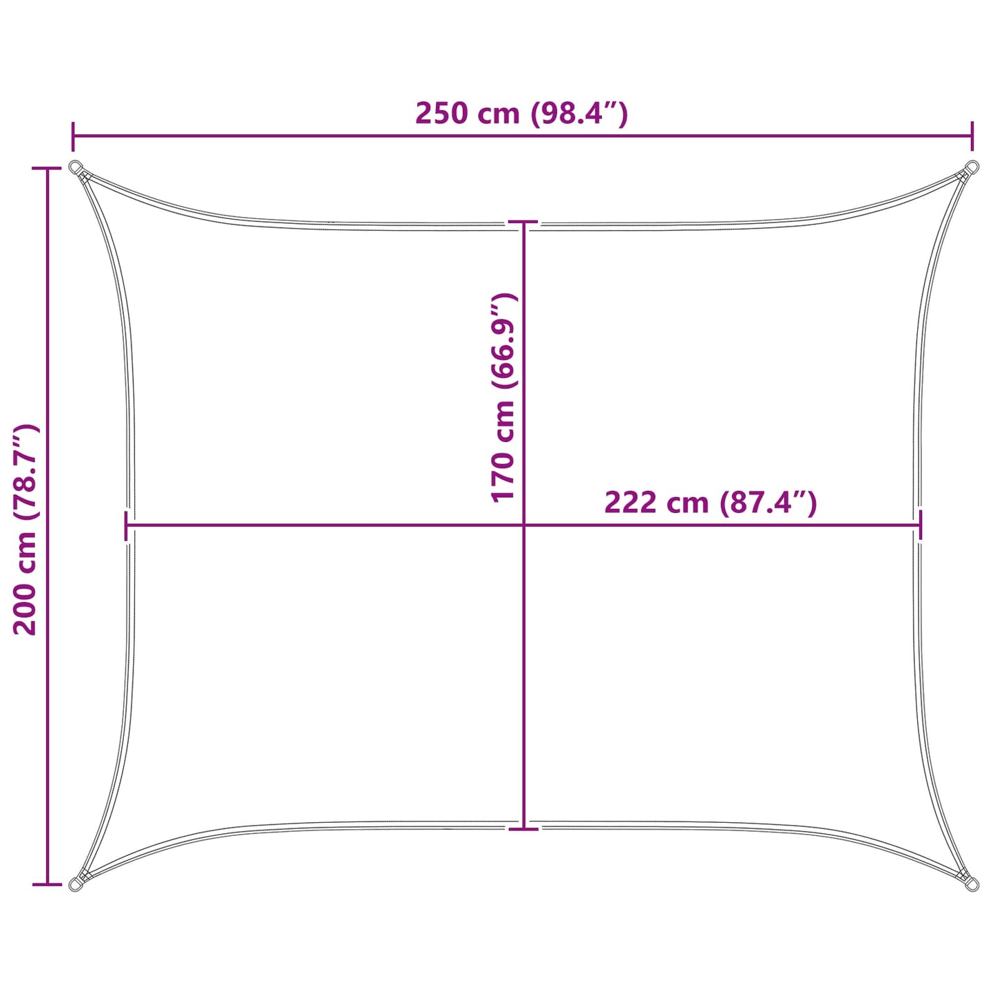 Sun Shade Sail PU coated oxford