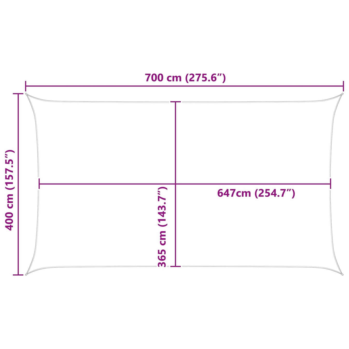 Sun Shade Sail Yellow and White 7 x 4 m 100% Polyester Oxford