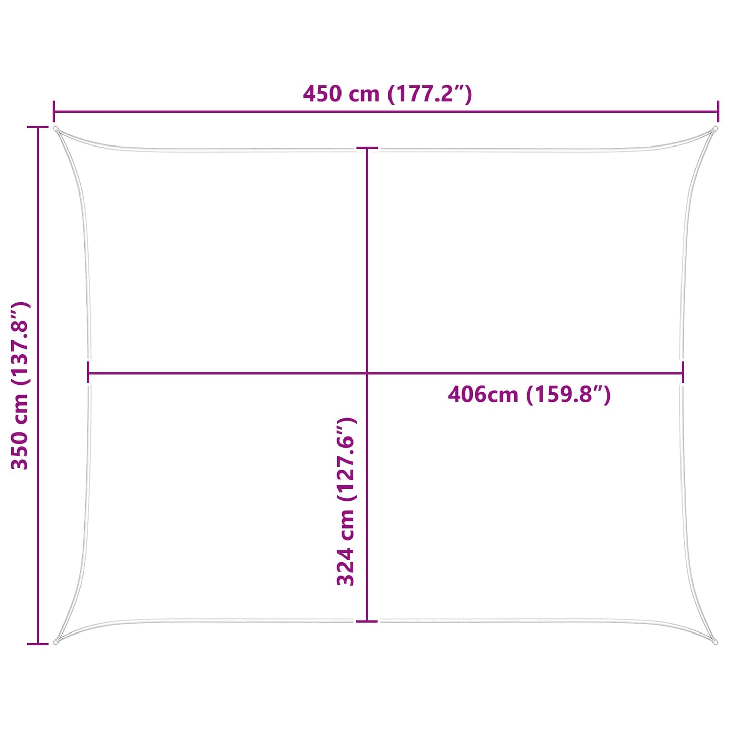 Sun Shade Sail PU coated oxford