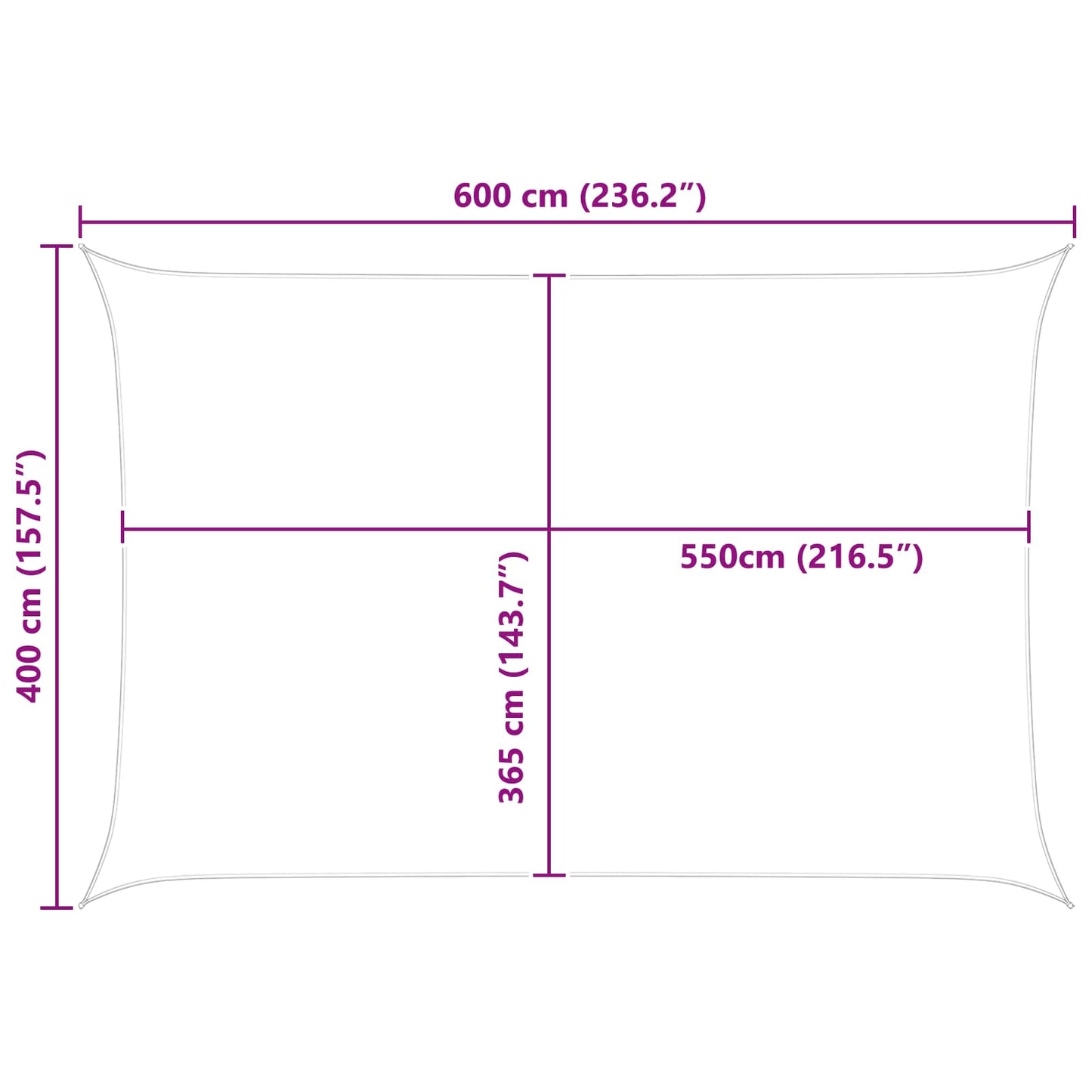 Sun Shade Sail PU coated oxford