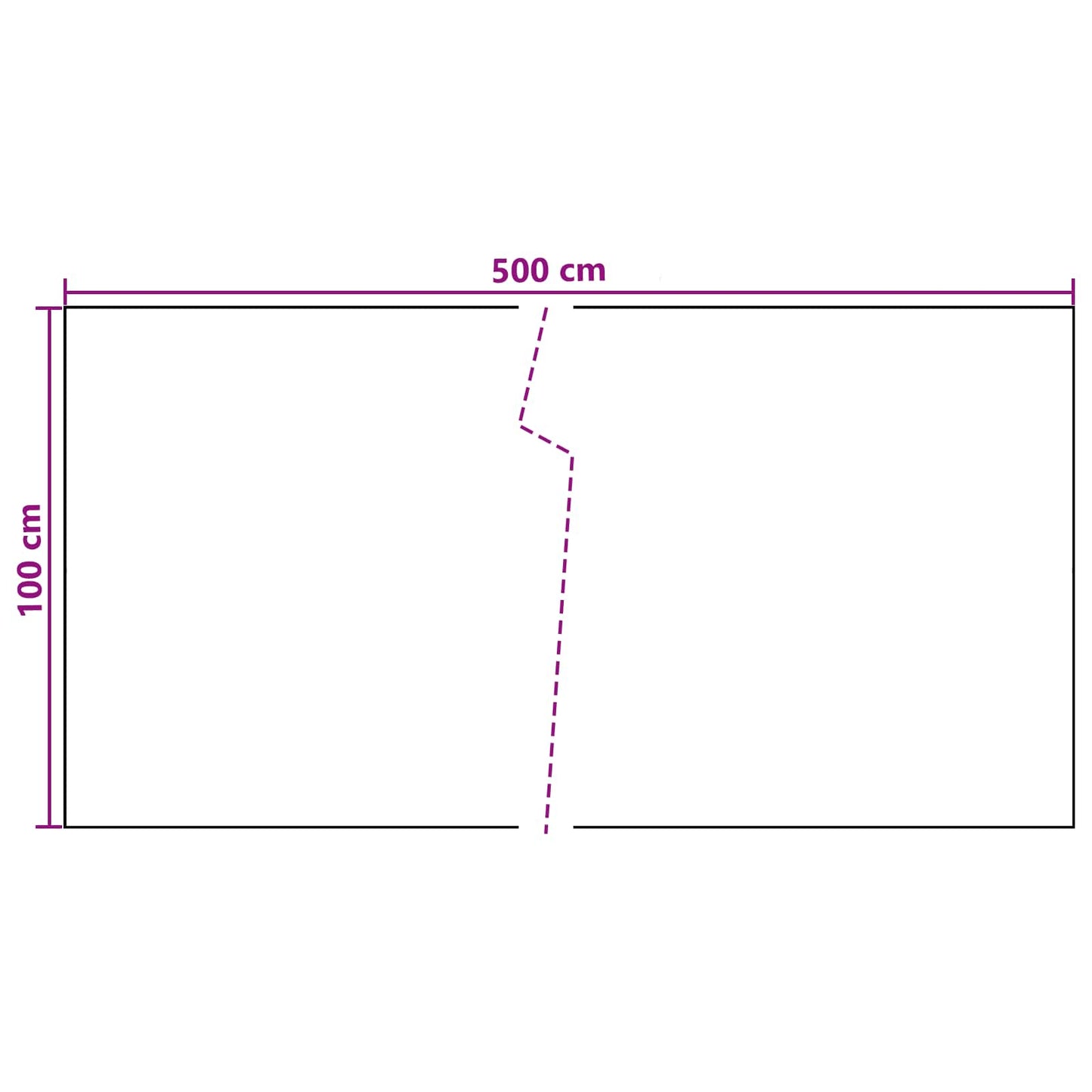 Balcony Screen Dark Grey 500 x 100 cm Poly Rattan