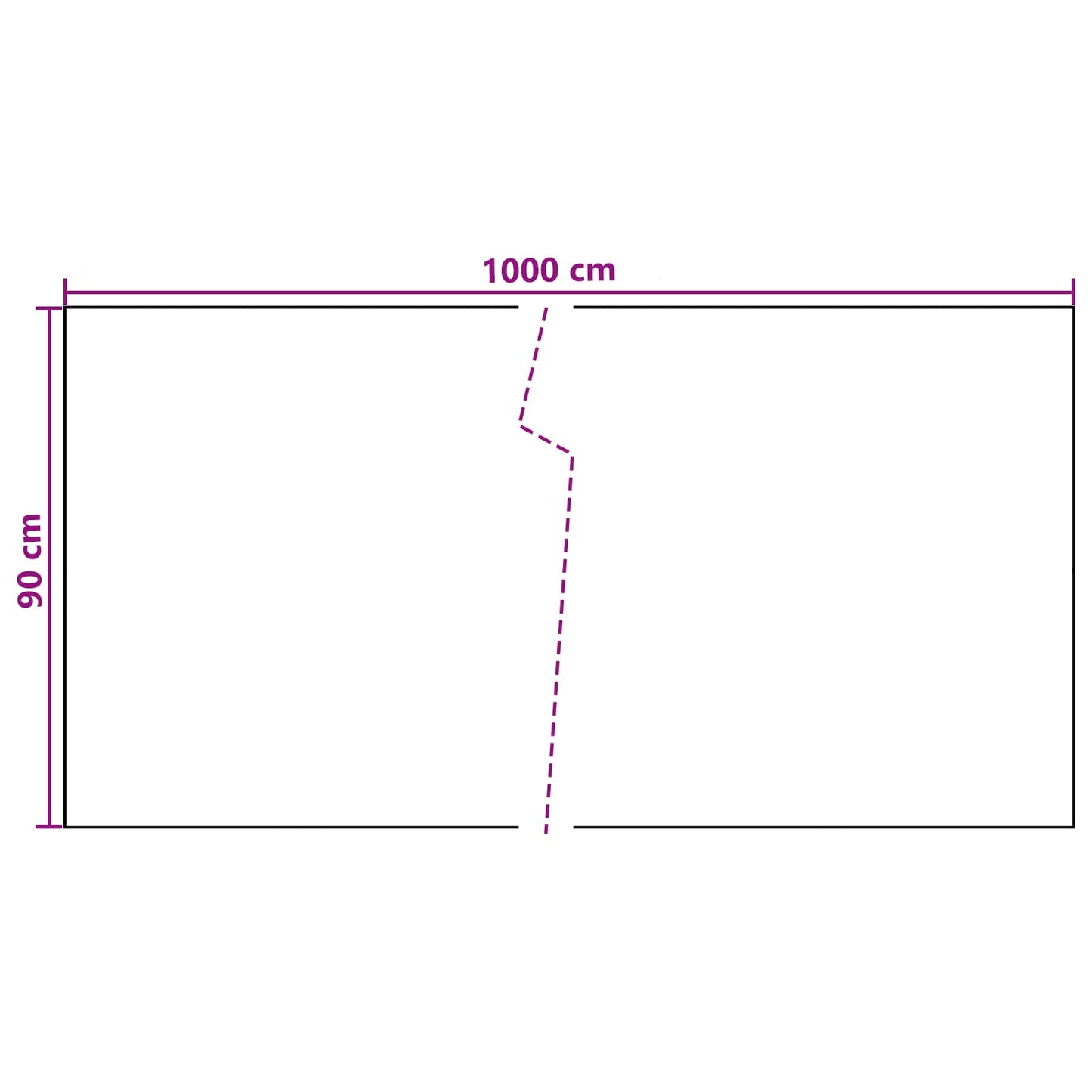 Balcony Screen Dark Grey 1000 x 90 cm Poly Rattan