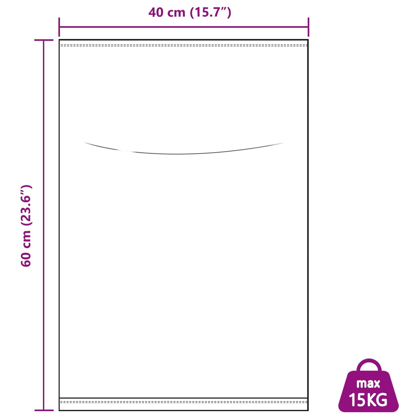 Woven Sacks 10 pcs White 40 x 60 cm PP