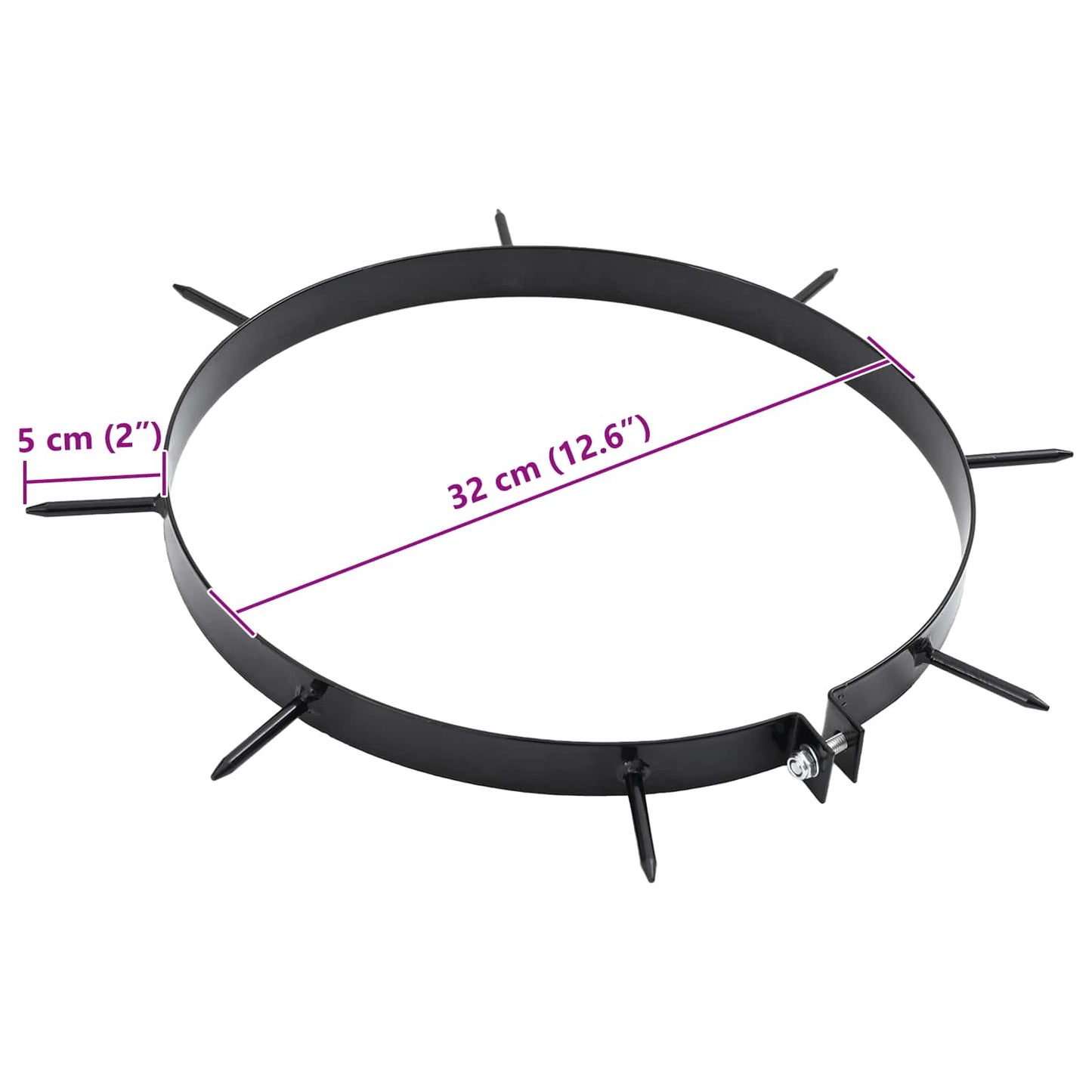 Lawn Aerator Clamp with Spikes 5 pcs Ø 320 mm Steel