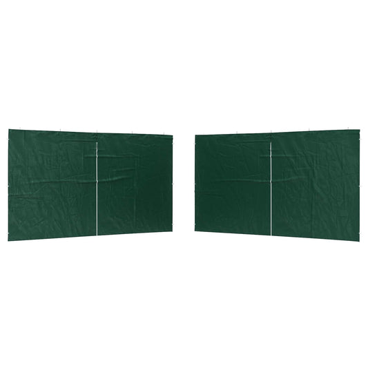 Party Tent Sidewall 2 pcs 400 x 195 cm Green PE and Steel