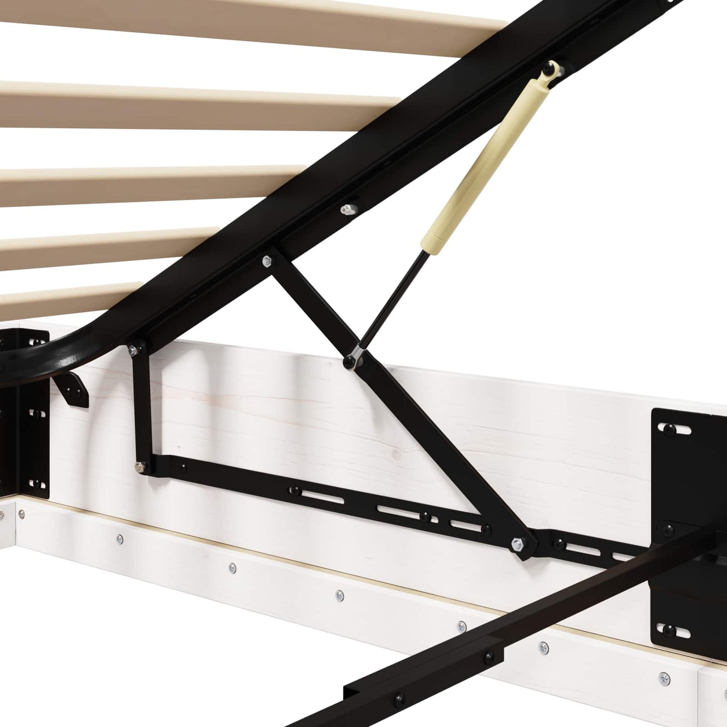Ottoman Bed Frame with Storage White 75 x 190 cm
