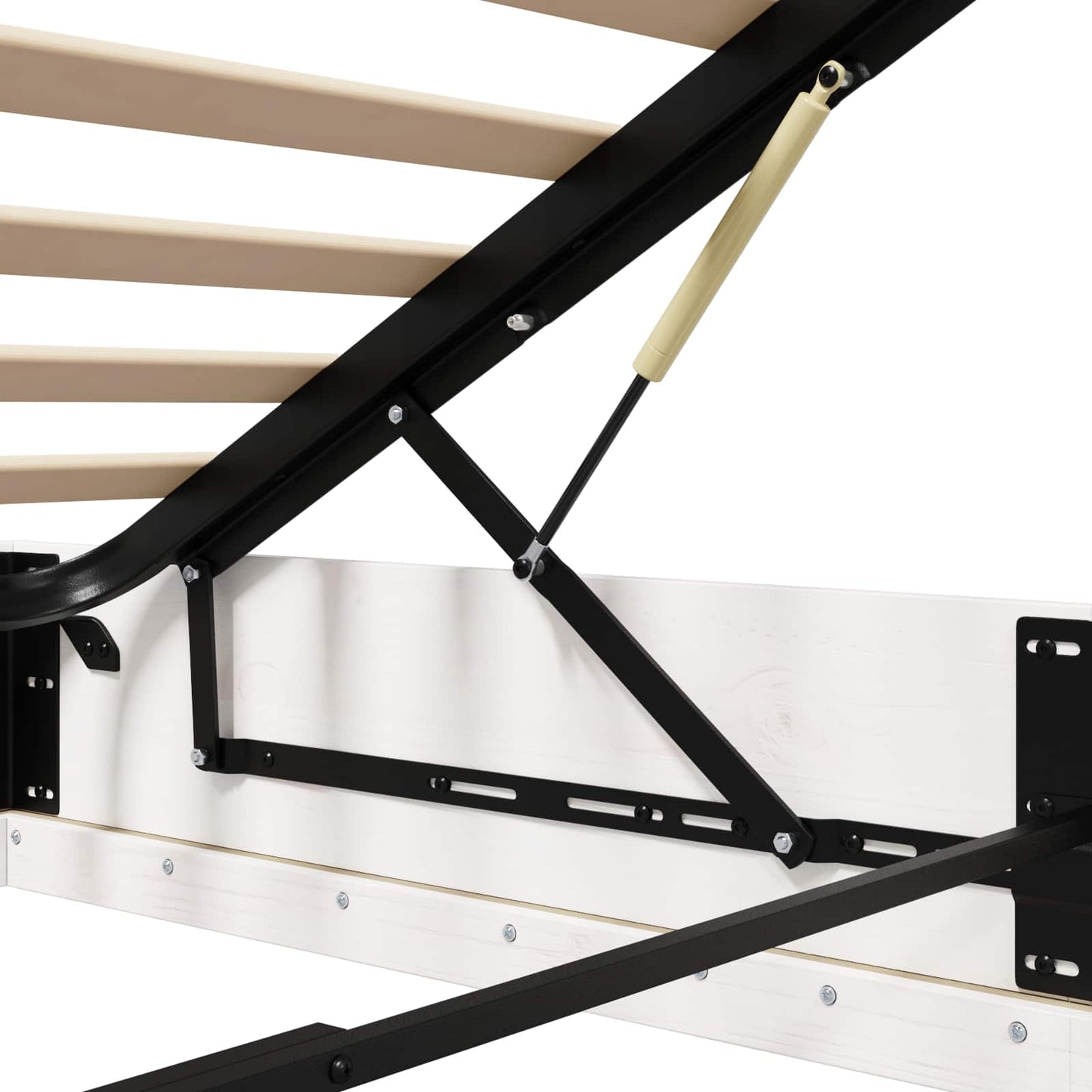 Ottoman Bed Frame White 150 x 200 cm Solid Pine Wood