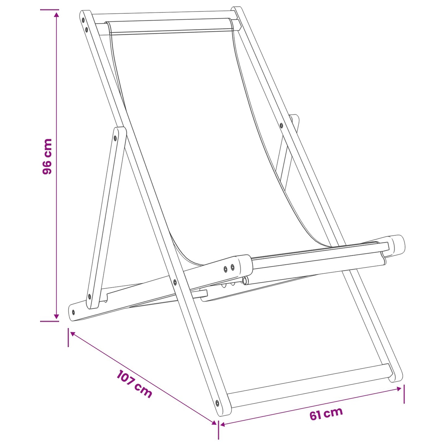 Beach Chair Taupe Solid Teak Wood