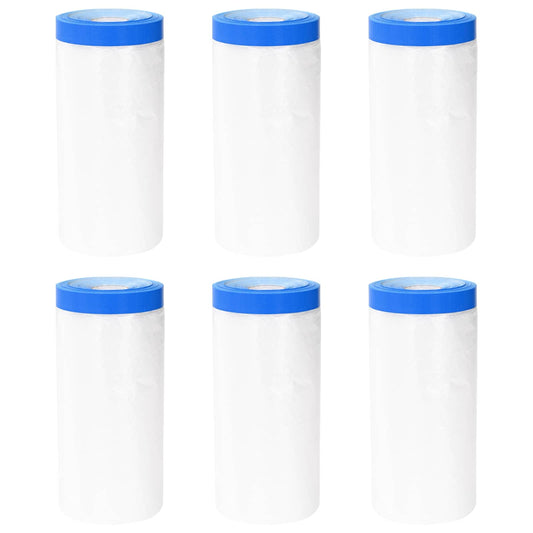 Masking Film with Adhesive Tape 6 pcs Transparent and Blue