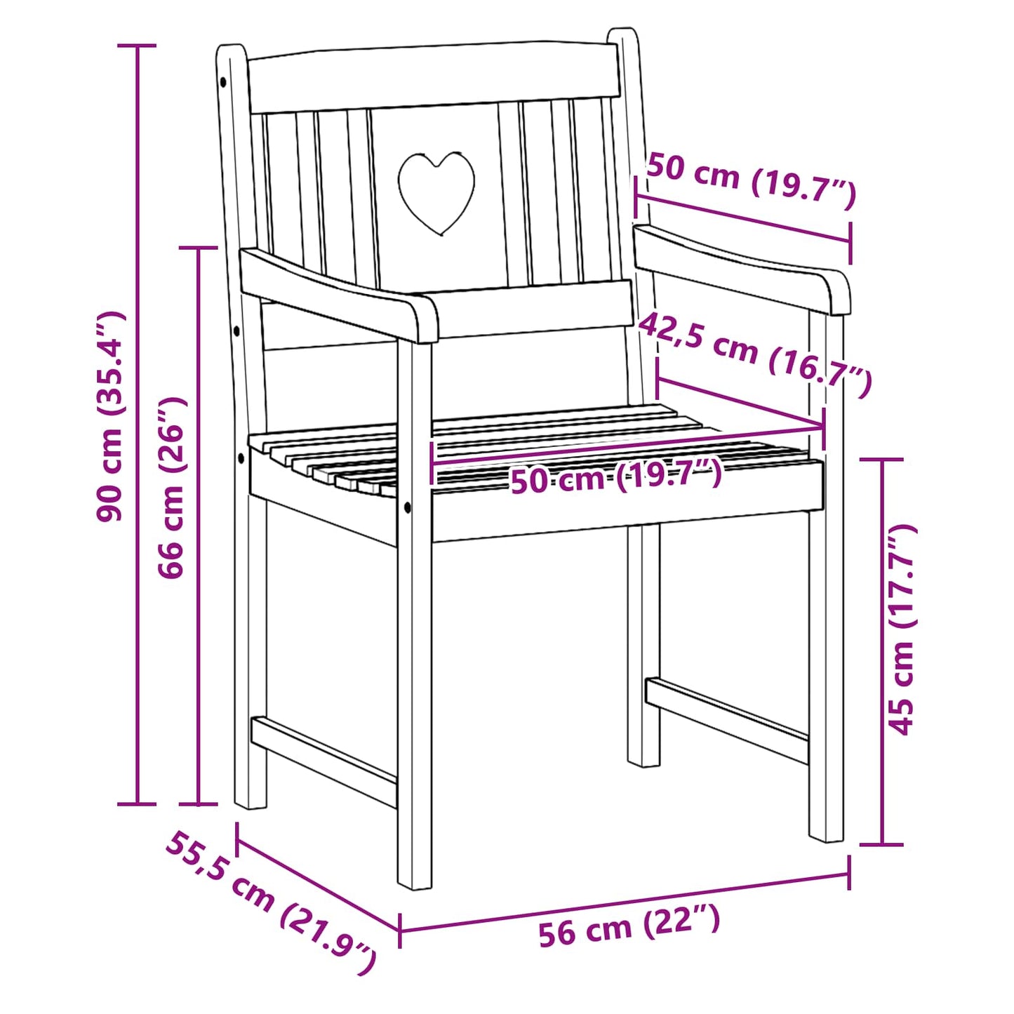 Garden Chairs 8 pcs Natural Solid Acacia Wood