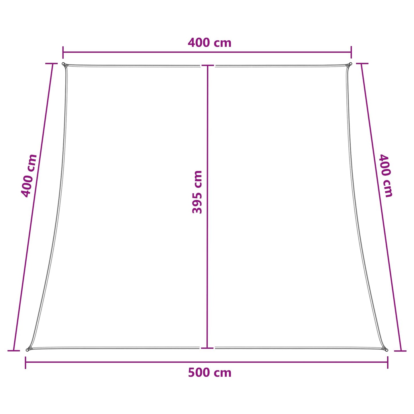 Sunshade Sail 4 / 5 x 4 m HDPE Rectangular Anthracite and White