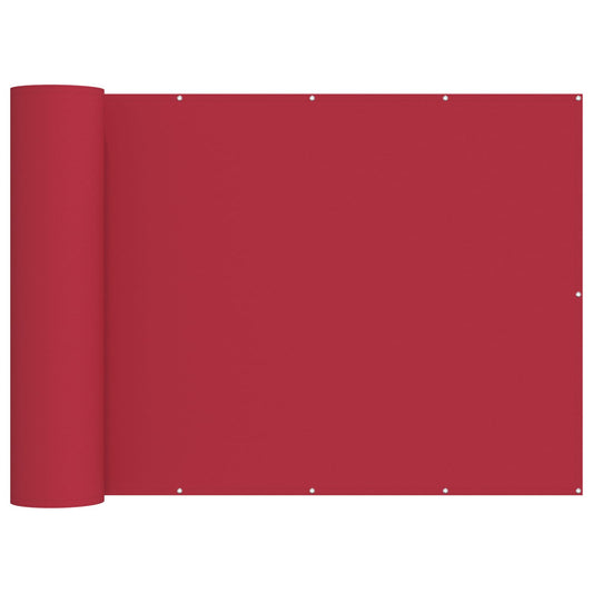 Balcony Privacy Screen 180 x 700 cm Fabric with PU Coated Red