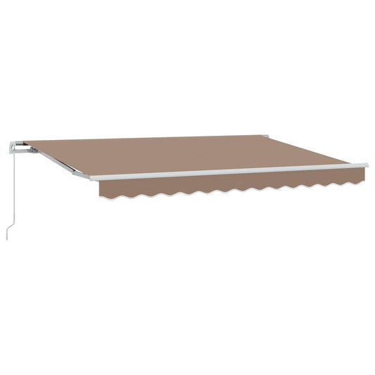 Retractable Awning Taupe 350 x 250 cm Polyester and Aluminium