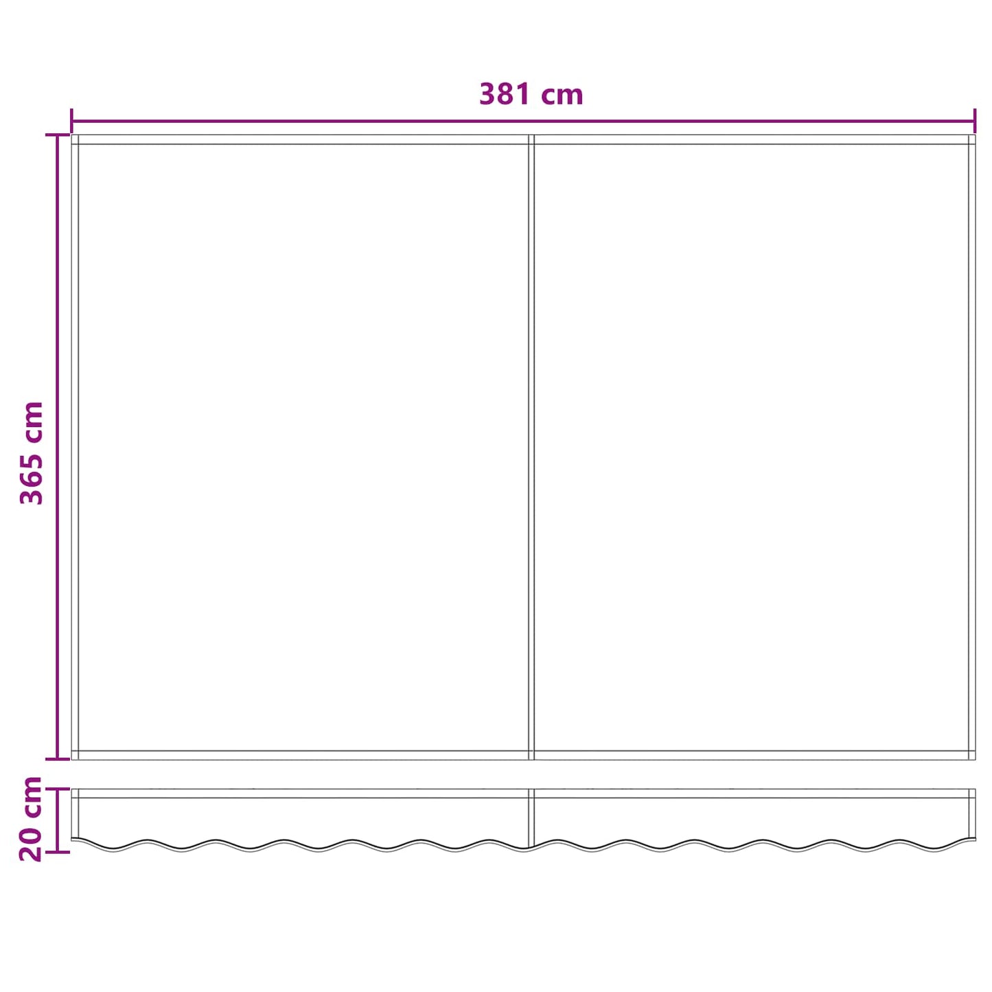 Retractable Awning Sand 400 x 350 cm Fabric and Aluminium