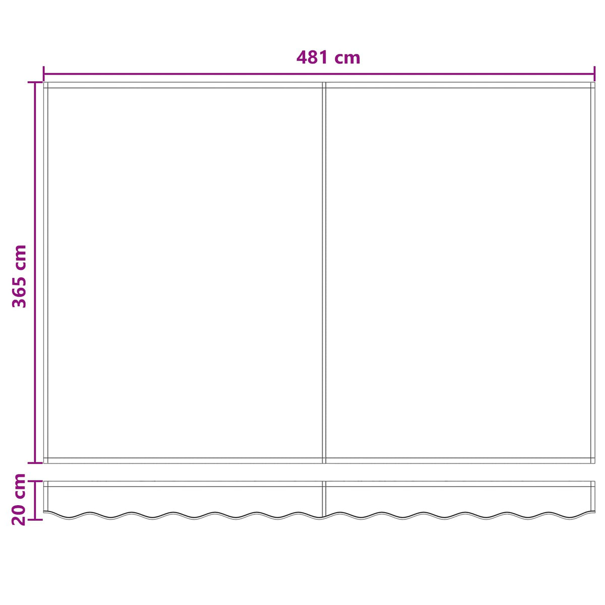 Retractable Awning Sand 450 x 350 cm Fabric and Aluminium