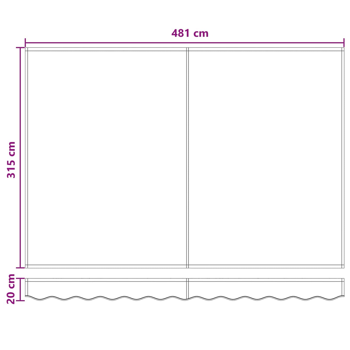 Retractable Awning Sand 5 x 3 m Polyester and Aluminium