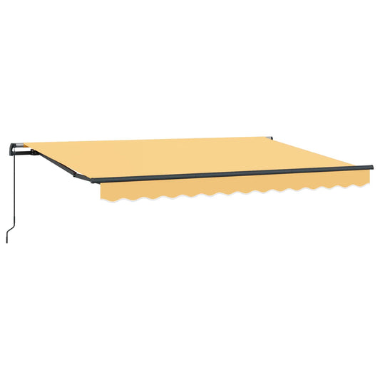 Retractable Awning Sand 500 x 300 cm Polyester and Aluminium