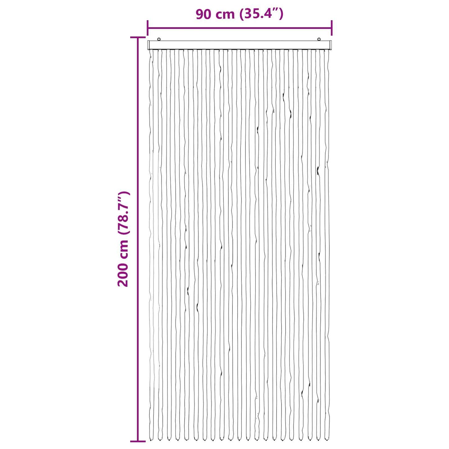 Insect Curtain Chenille Silver Grey and Pink 90 x 200 cm