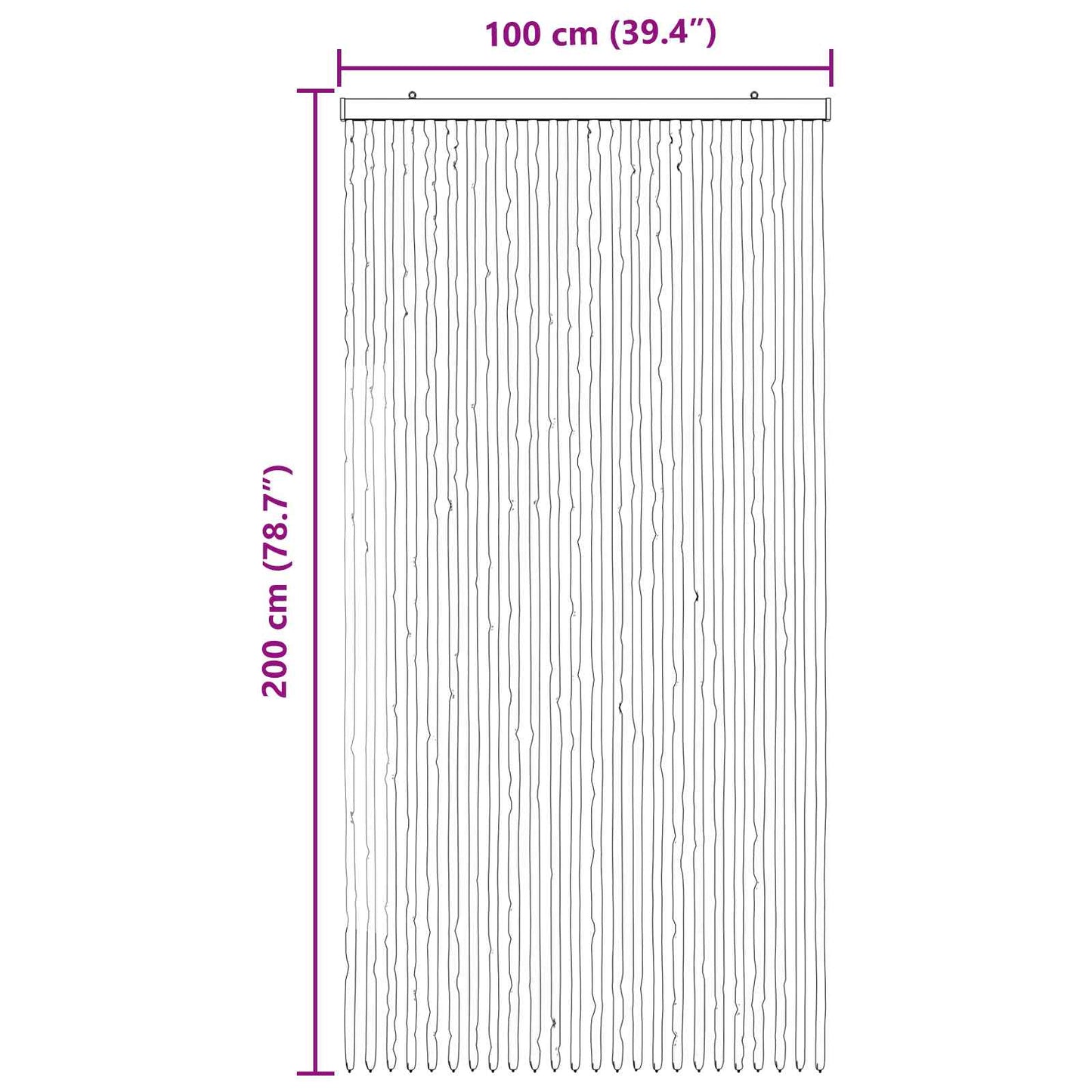 Insect Curtain Chenille Silver Grey and Pink 100 x 200 cm