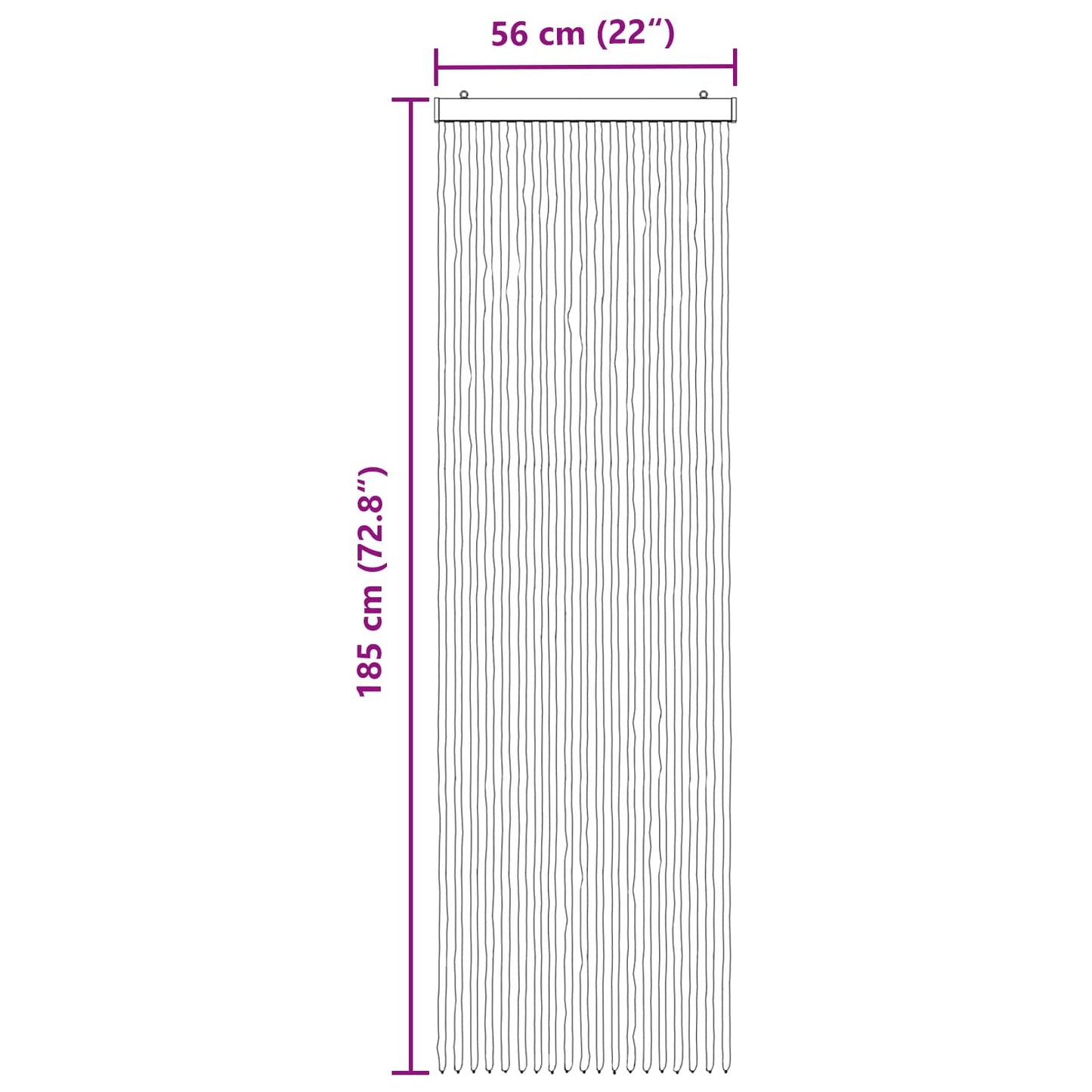 Insect Curtain Chenille Brown and Beige 56 x 185 cm 100% PP