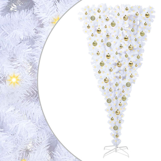 Artificial Christmas Tree with Stand White 180 cm PVC and Steel
