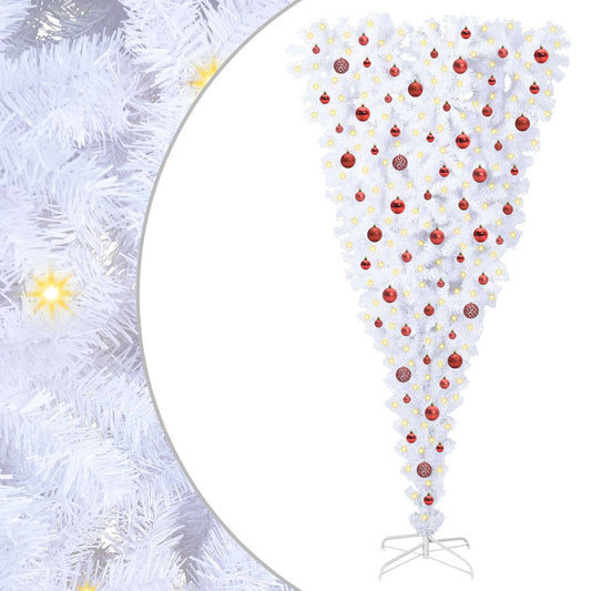 Artificial Christmas Tree with Stand White 210 cm PVC and Steel