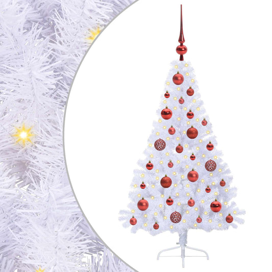Artificial Christmas Tree with Stand White 120 cm PVC and Steel