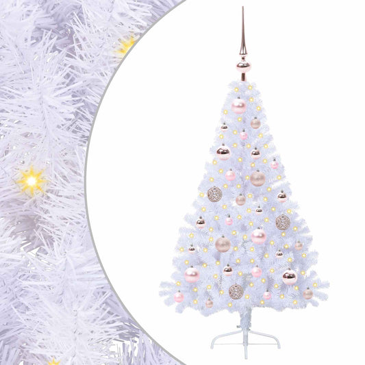 Artificial Christmas Tree with Stand White 120 cm PVC and Steel