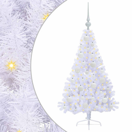 Artificial Christmas Tree with Stand White 120 cm PVC and Steel