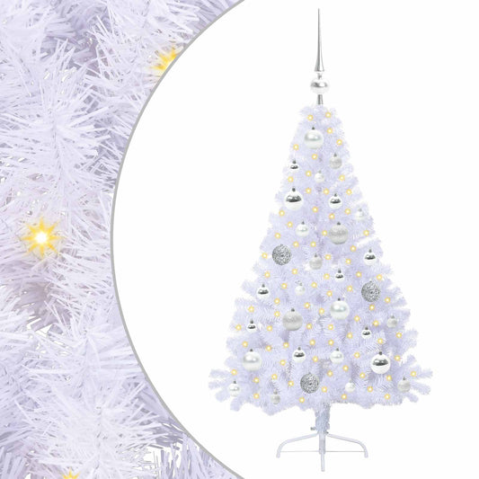 Artificial Christmas Tree with Stand White 120 cm PVC and Steel