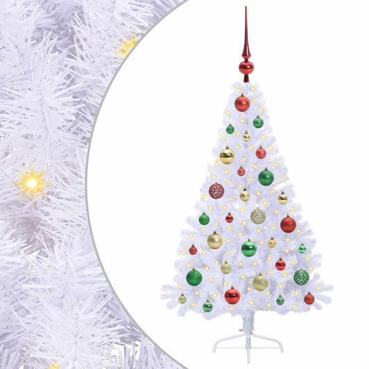 Artificial Christmas Tree with Stand White 120 cm PVC and Steel