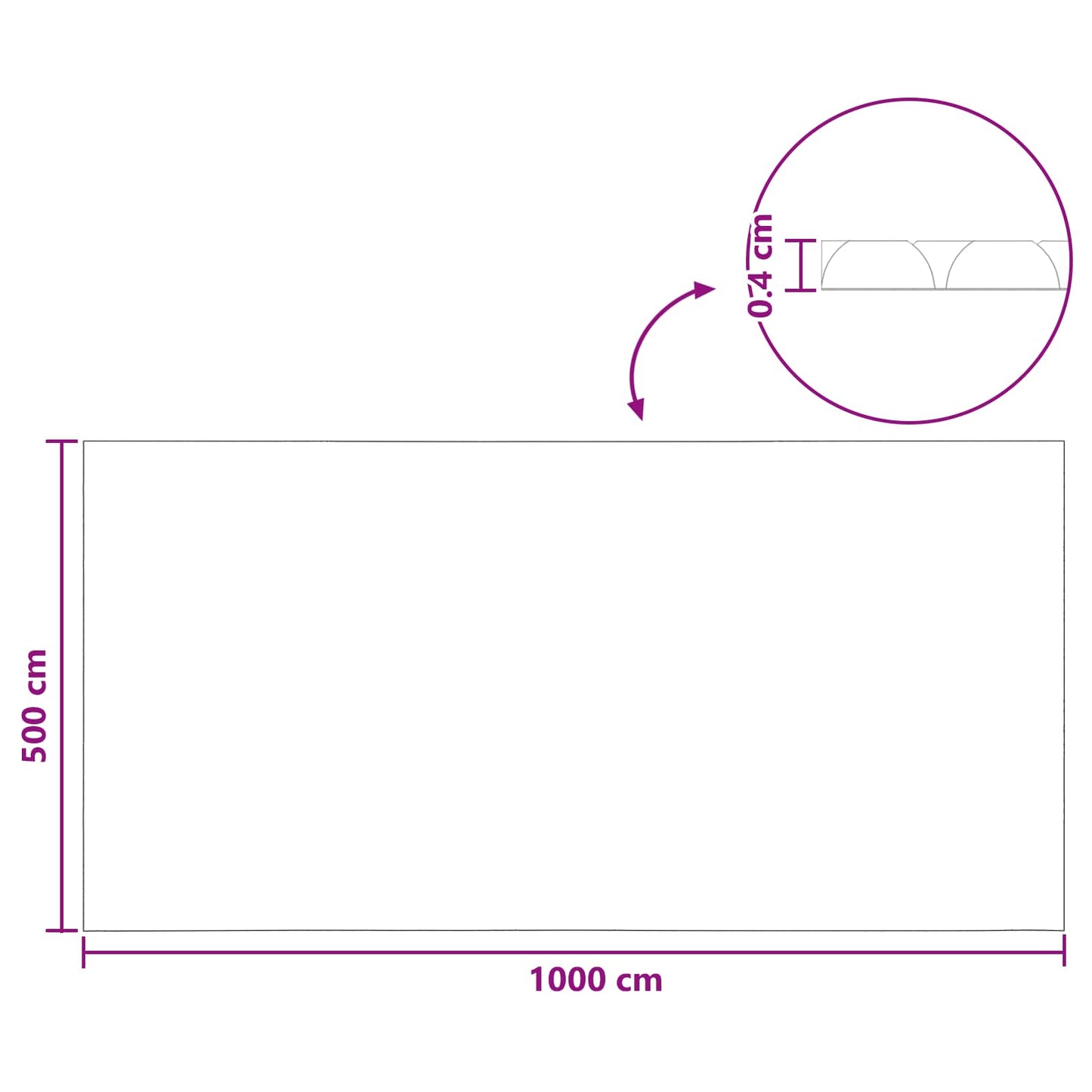 Solar Pool Cover 1000 x 500 cm 110 μm Square PE Black and Blue