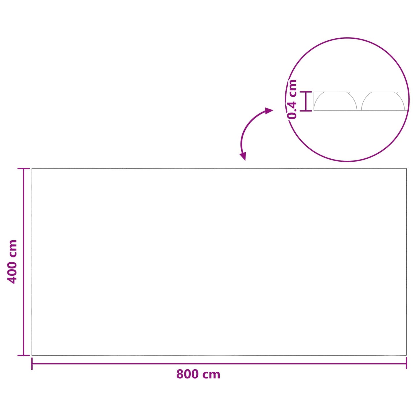 Solar Pool Cover Heavy Quality 800 x 400 cm 200 μm Square PE