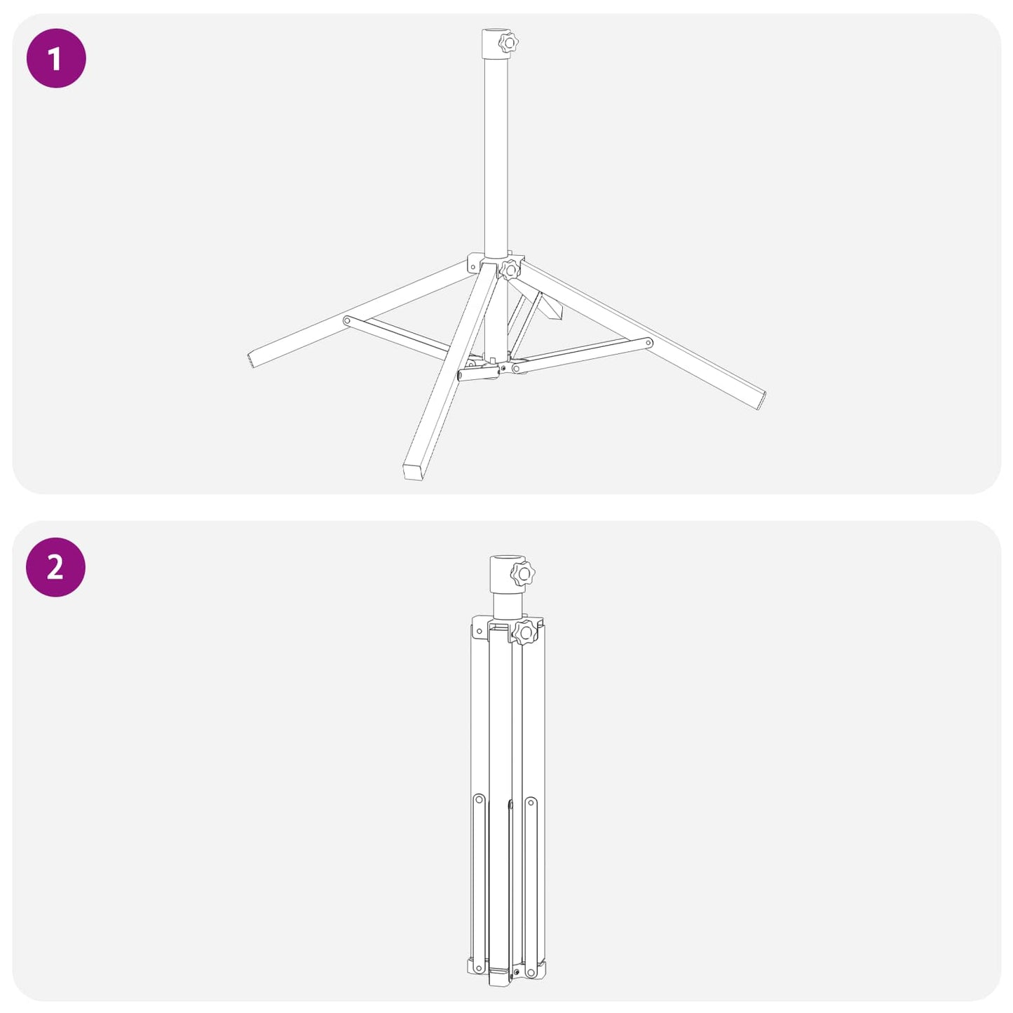 Parasol Stand White Steel for 25-32 mm Pole