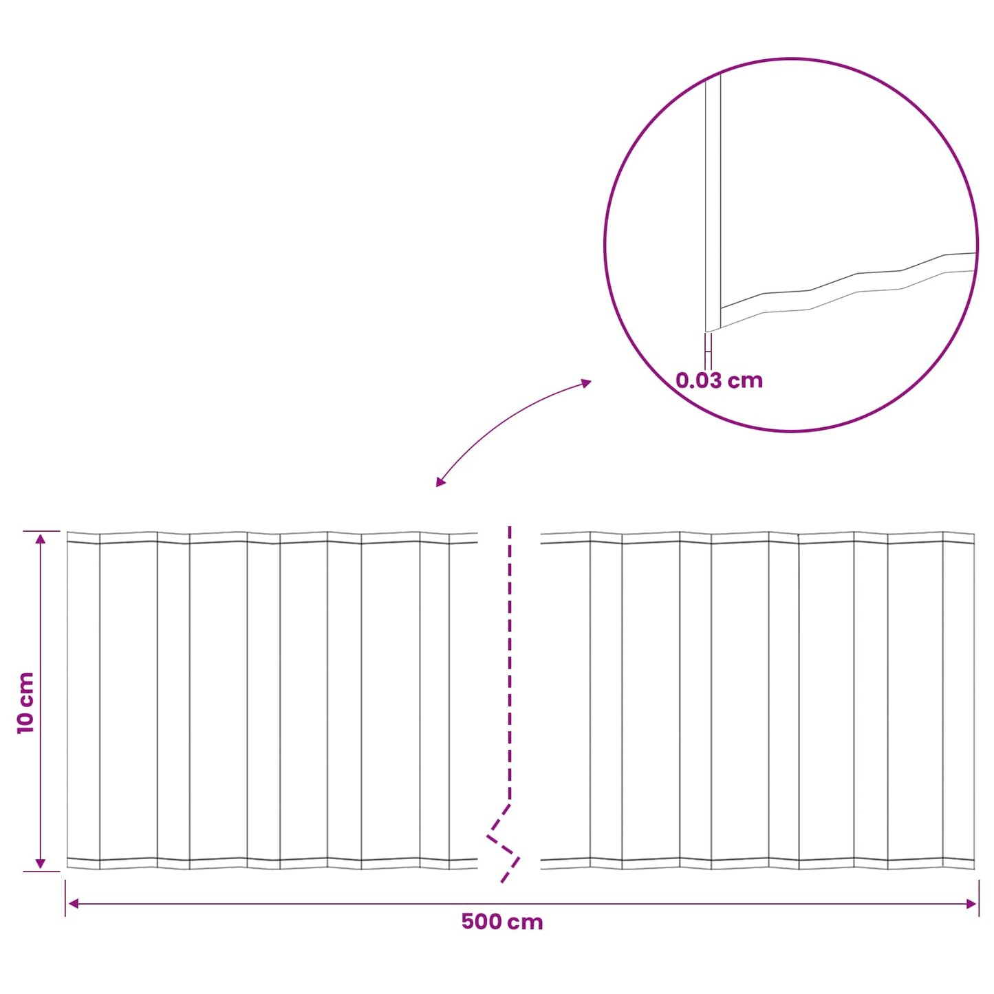 Lawn Edging 5 m x 10 cm Galvanised Steel Silver