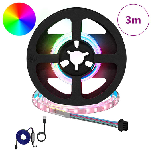 LED Strip 12 pcs Black and Transparent Copper and Plastic