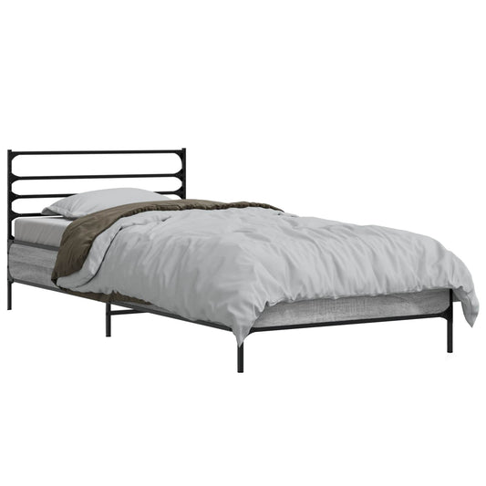 Bed Frame Grey Sonoma 80 x 200 cm Engineered Wood
