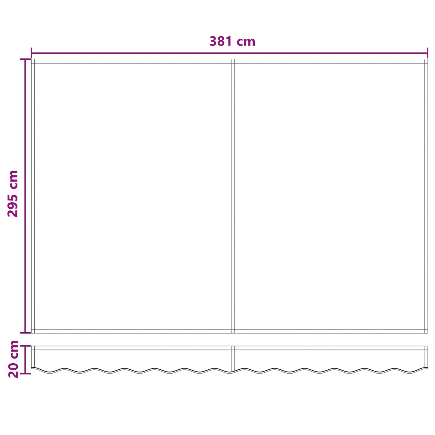 Awning Canopy Replacement for 4x3 m Dark Green Polyester